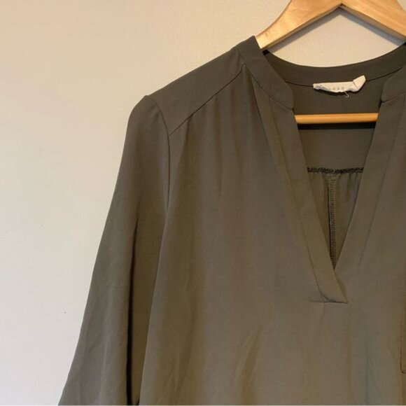 Lush olive green tunic top oversized medium - Picture 5 of 6